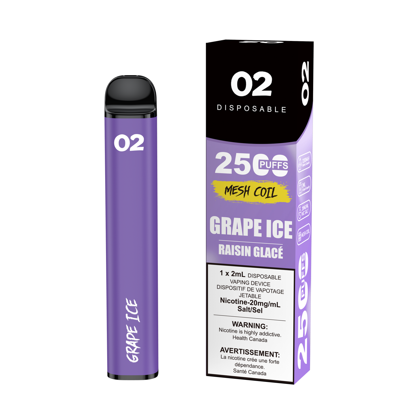 O2 2500 Grape Ice