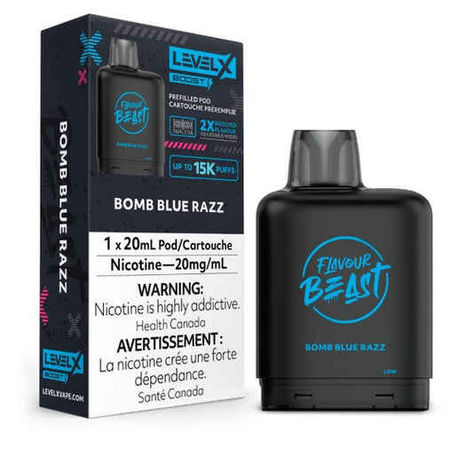 Flavour Beast Boost 
LevelX Bomb Blue Razz