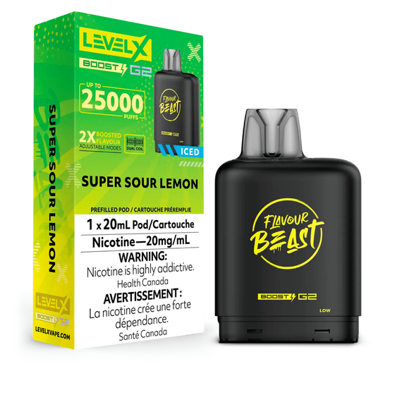 Flavour Beast Boost 
LevelX Super sour Lemon