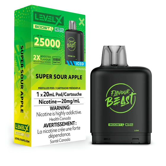 Flavour Beast Boost 
LevelX Super Sour Apple