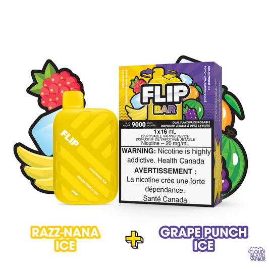 Flip Bar 9000 Razz nana ice & Grape punch ice