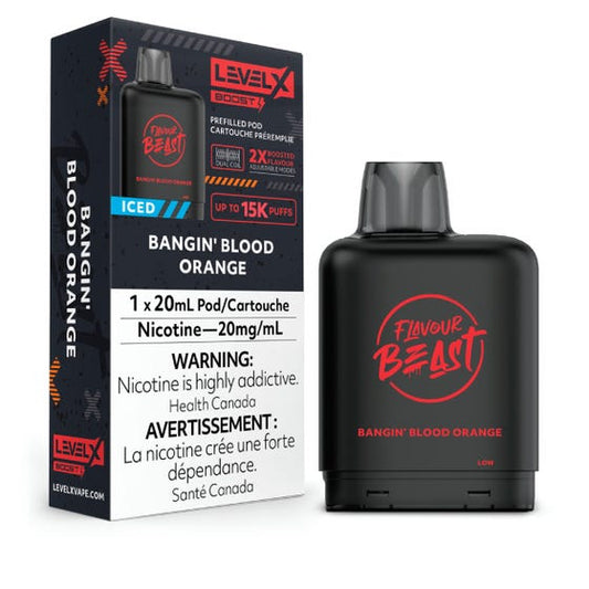 Flavour Beast Boost 
LevelX Bangin Blood Orange