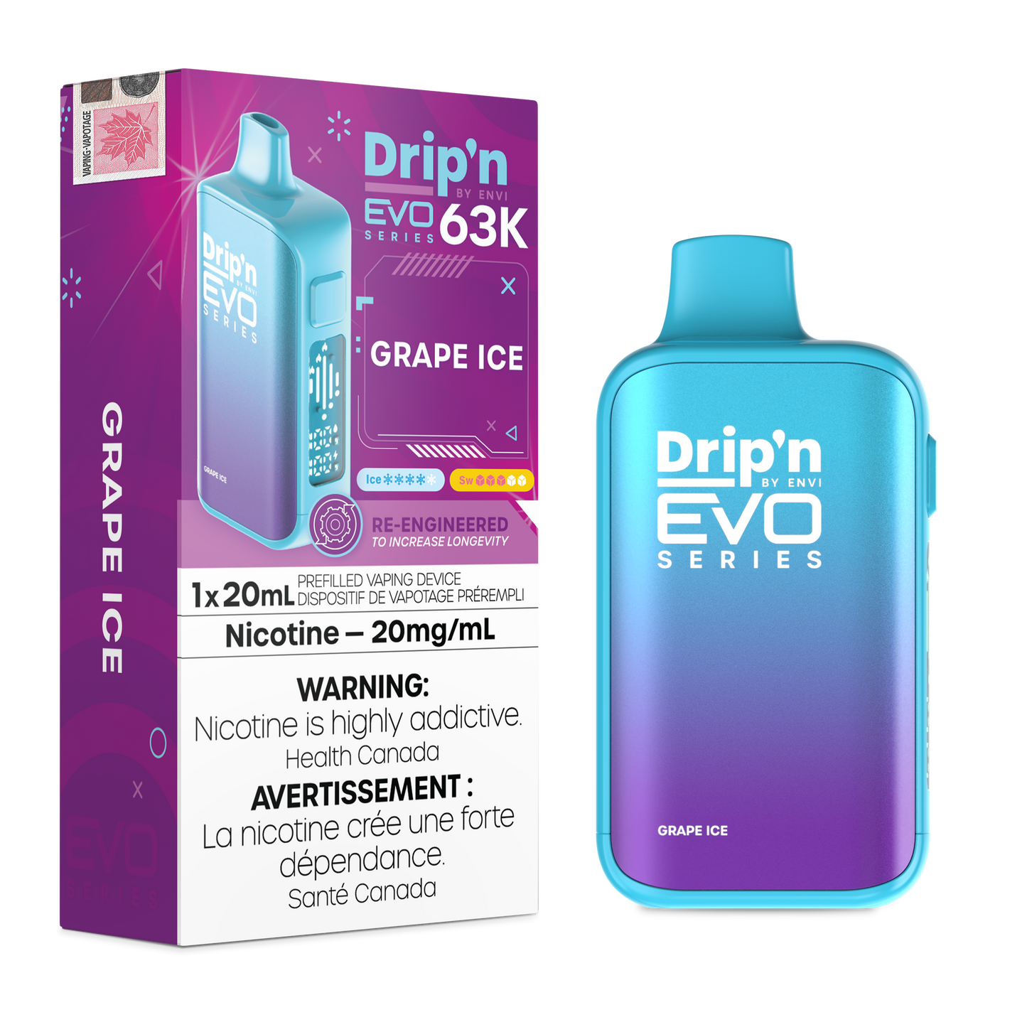 Drip’n 63K  Grape Ice