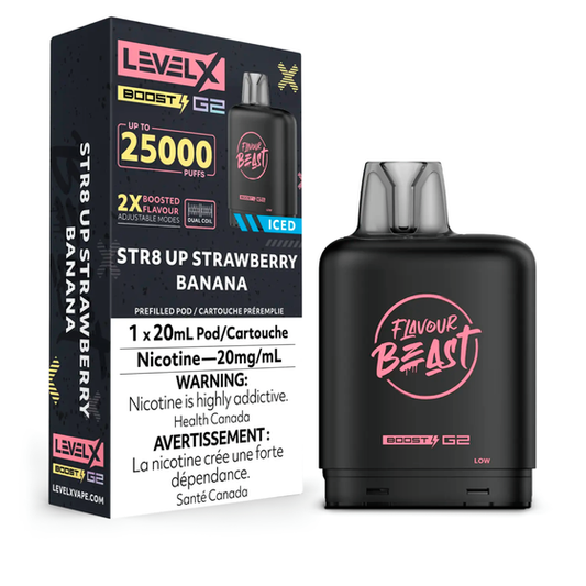 Flavour Beast Boost 
LevelX Startup Strawberry Banana