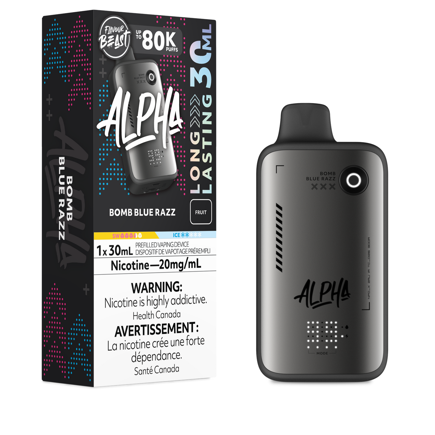 Flavour Beast Alpha 80K Bomb Blue Razz