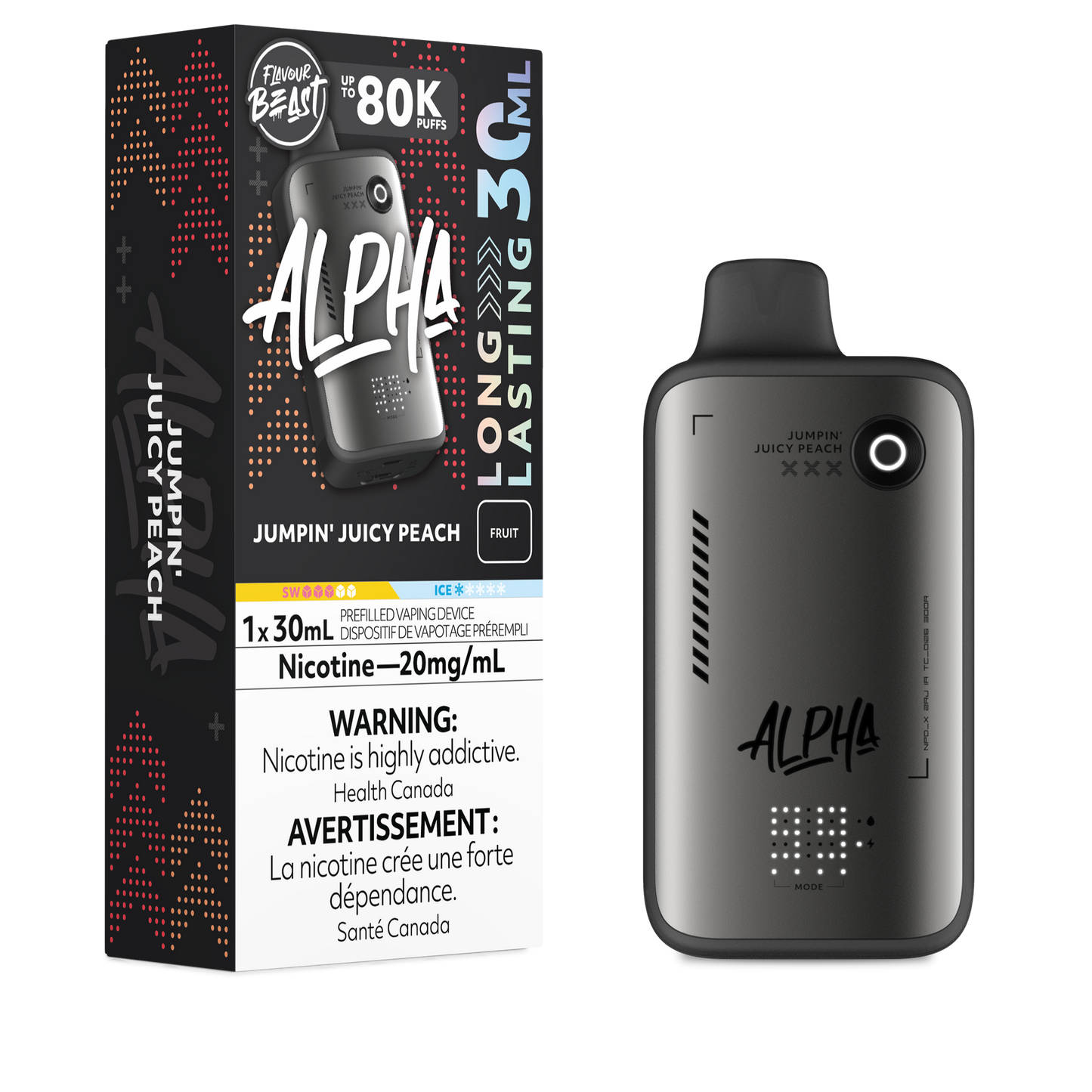 Flavour Beast Alpha 80K jumpin’juicy peach