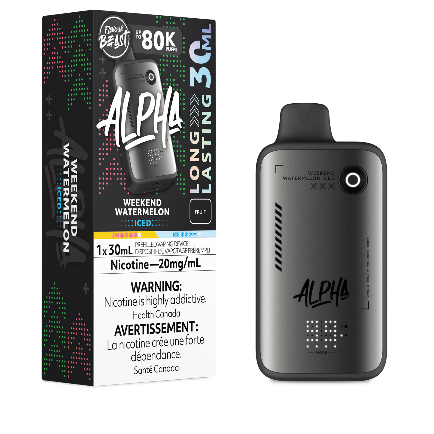 Flavour Beast Alpha 80K Weekend Watermelon Iced