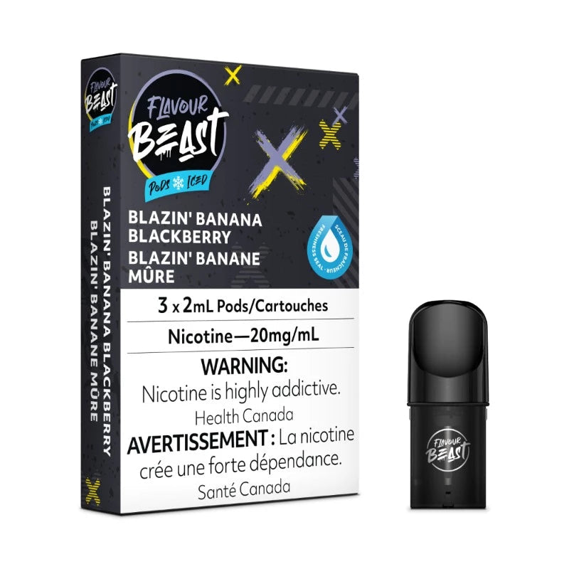 Flavour beast Pods  Blazin banana blackberry